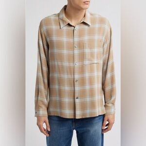 Men’s Frame Plaid Button-Up Shirt size: L NWT